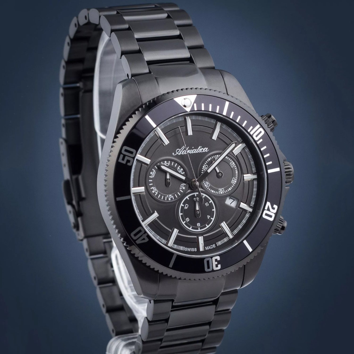 Men Chronograph Grey Dial Analog Stainless Steel Watch A1139.B116CHN