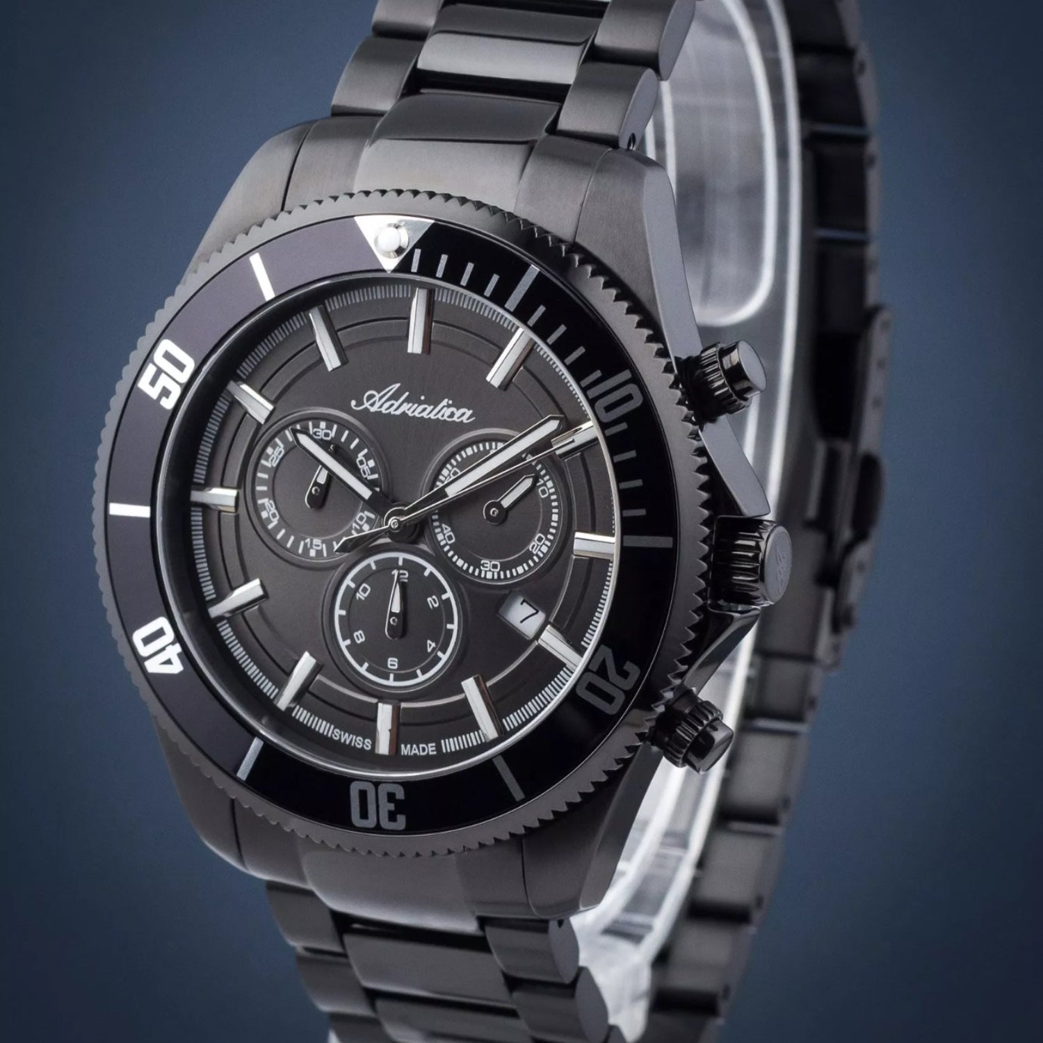 Men Chronograph Grey Dial Analog Stainless Steel Watch A1139.B116CHN