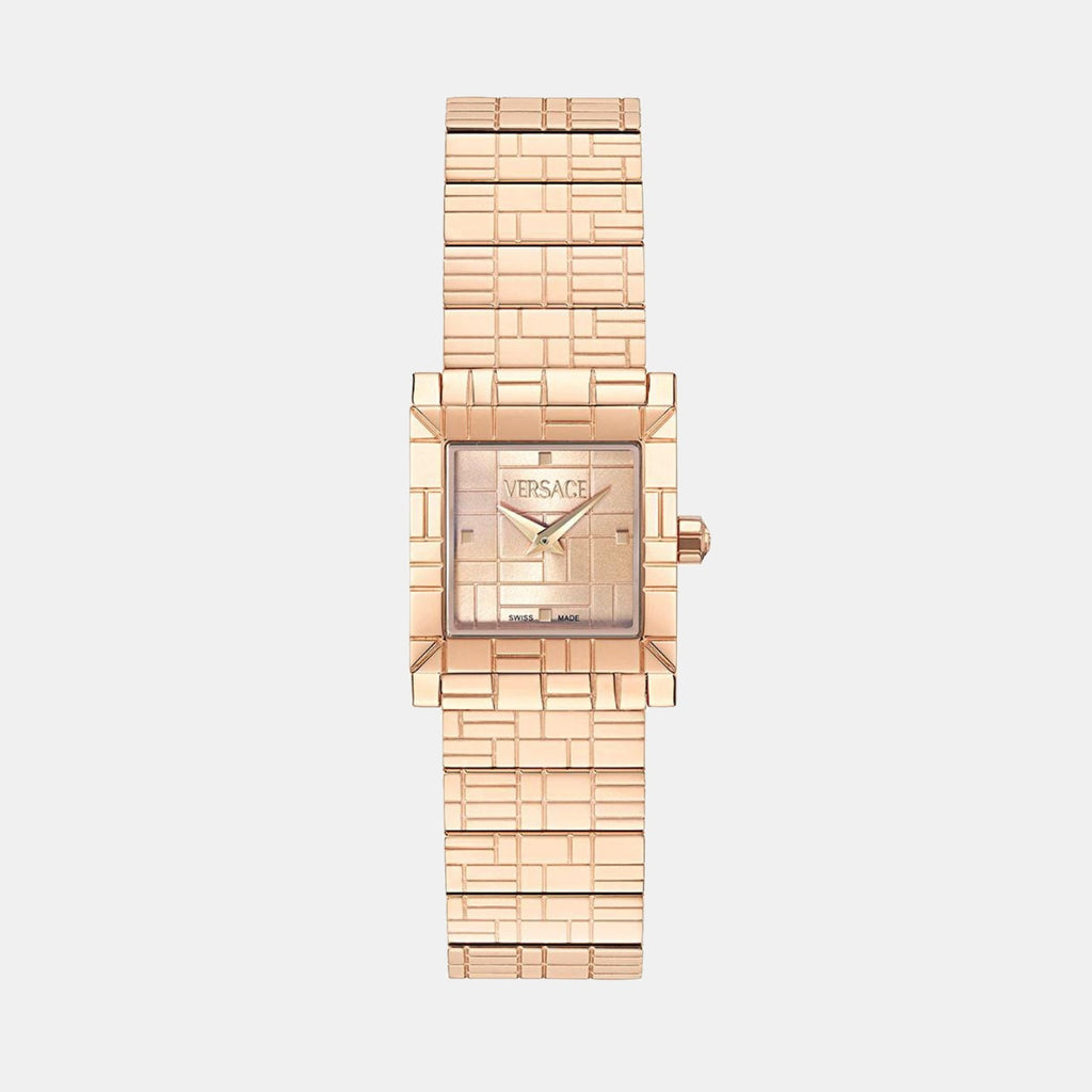 Mosaic Women Quartz Rose Gold Dial Analog Stainless Steel Watch VE9B00224